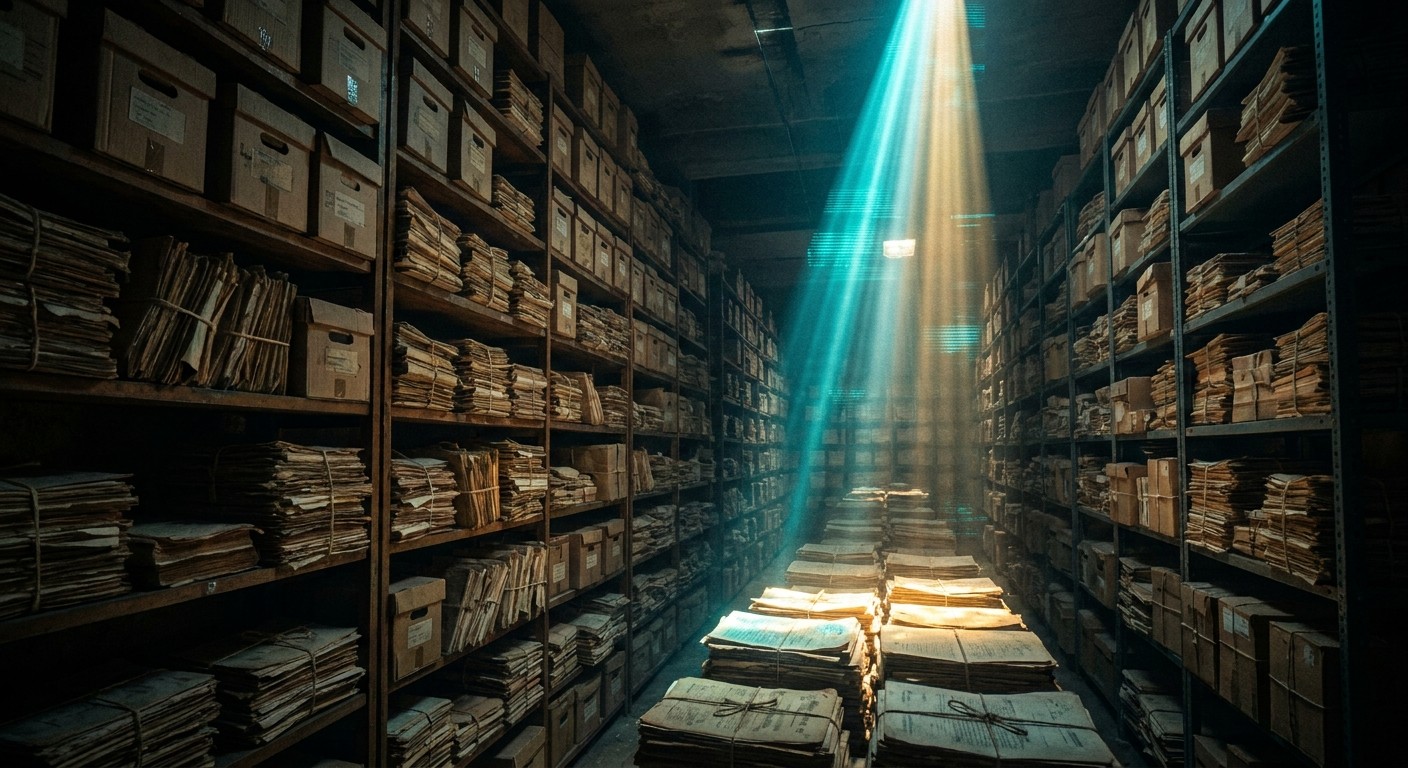 Vast dark archive of untouched paper records